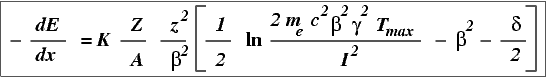 Bethe-Bloch formula